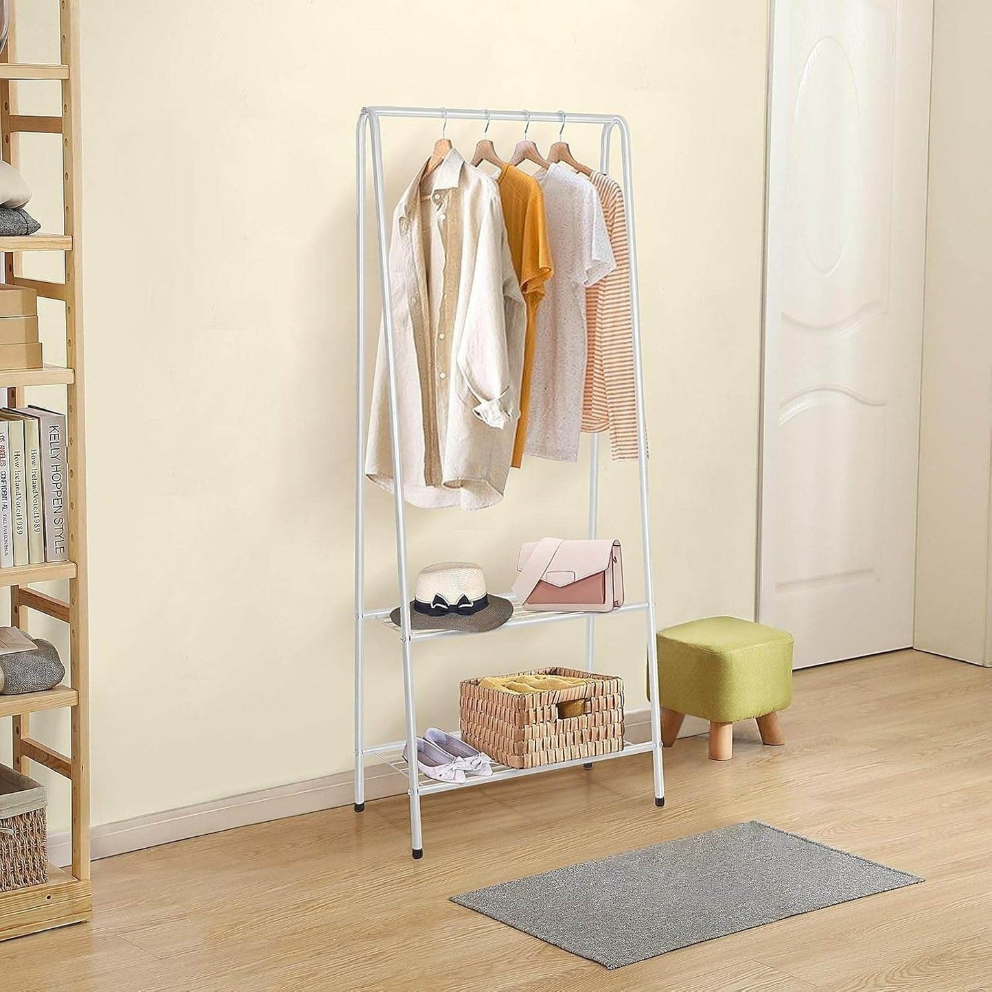 Clothes Rail With Two Shelves - DMC Wholesale