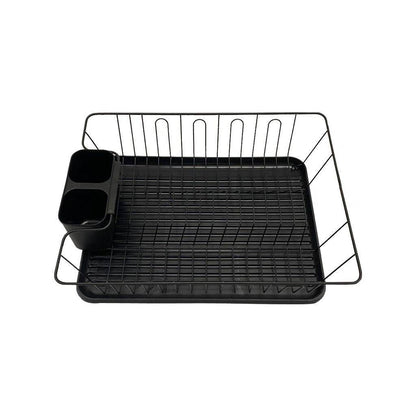 Dish Rack Drainer With Drip Tray (Black) - DMC Wholesale
