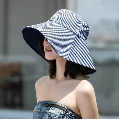 Unisex UV Cover Summer Hat (Black) - DMC Wholesale
