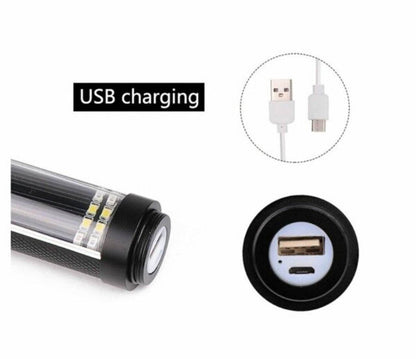 Solar Powered USB Charging Flashlight - DMC Wholesale