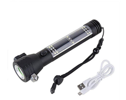 Solar Powered USB Charging Flashlight - DMC Wholesale