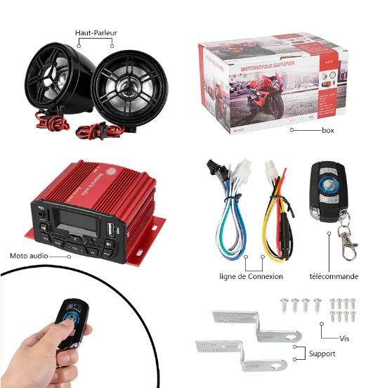 Audio Remote Control Motorcycle Sound System (12V) - DMC Wholesale
