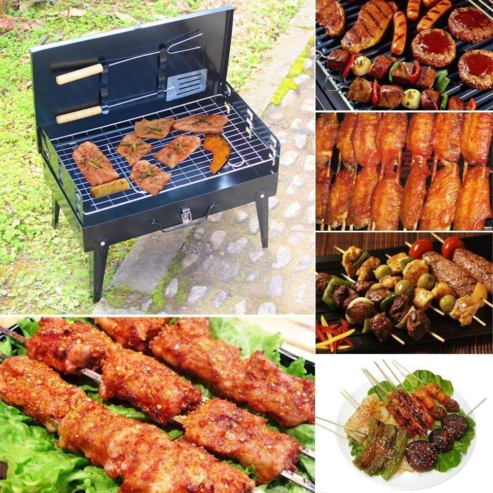 Portable Grill With Carry Handle And Tools - DMC Wholesale