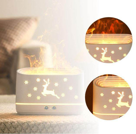 Deer Flame Humidifier With Atmosphere Light - Alt View