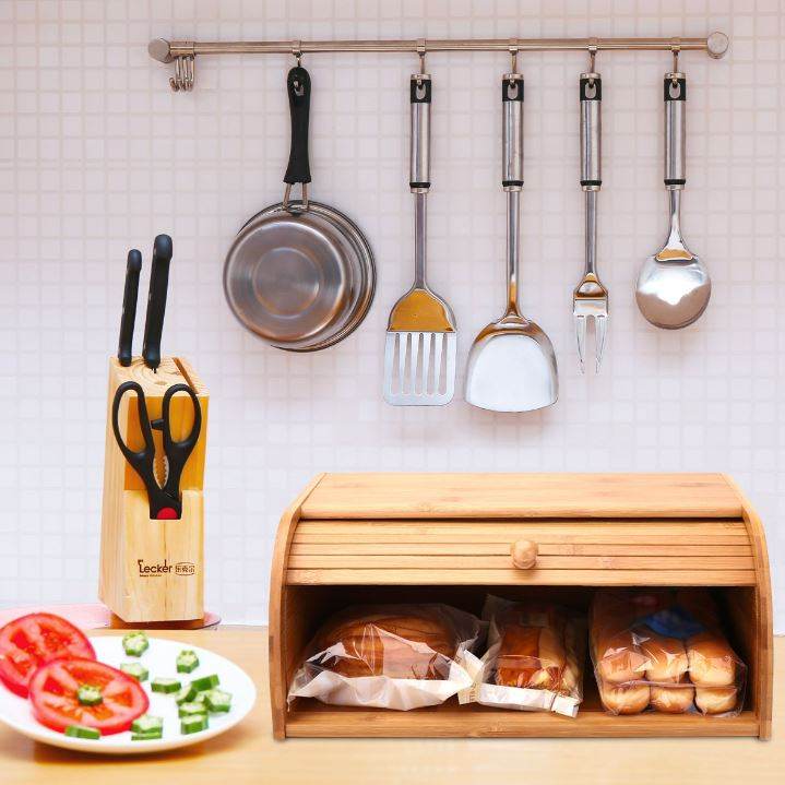 Large Bamboo Bread Bin - DMC Wholesale