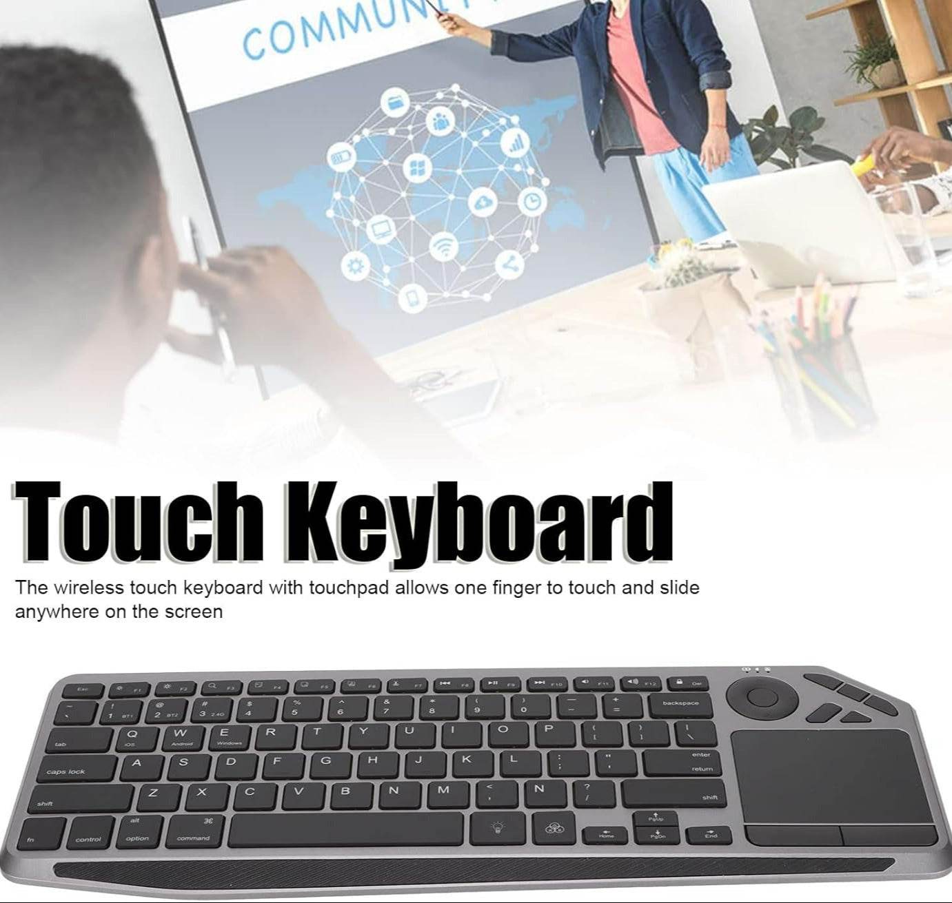 Wireless Touch TV Keyboard with Easy Media Control and Touchpad - DMC Wholesale