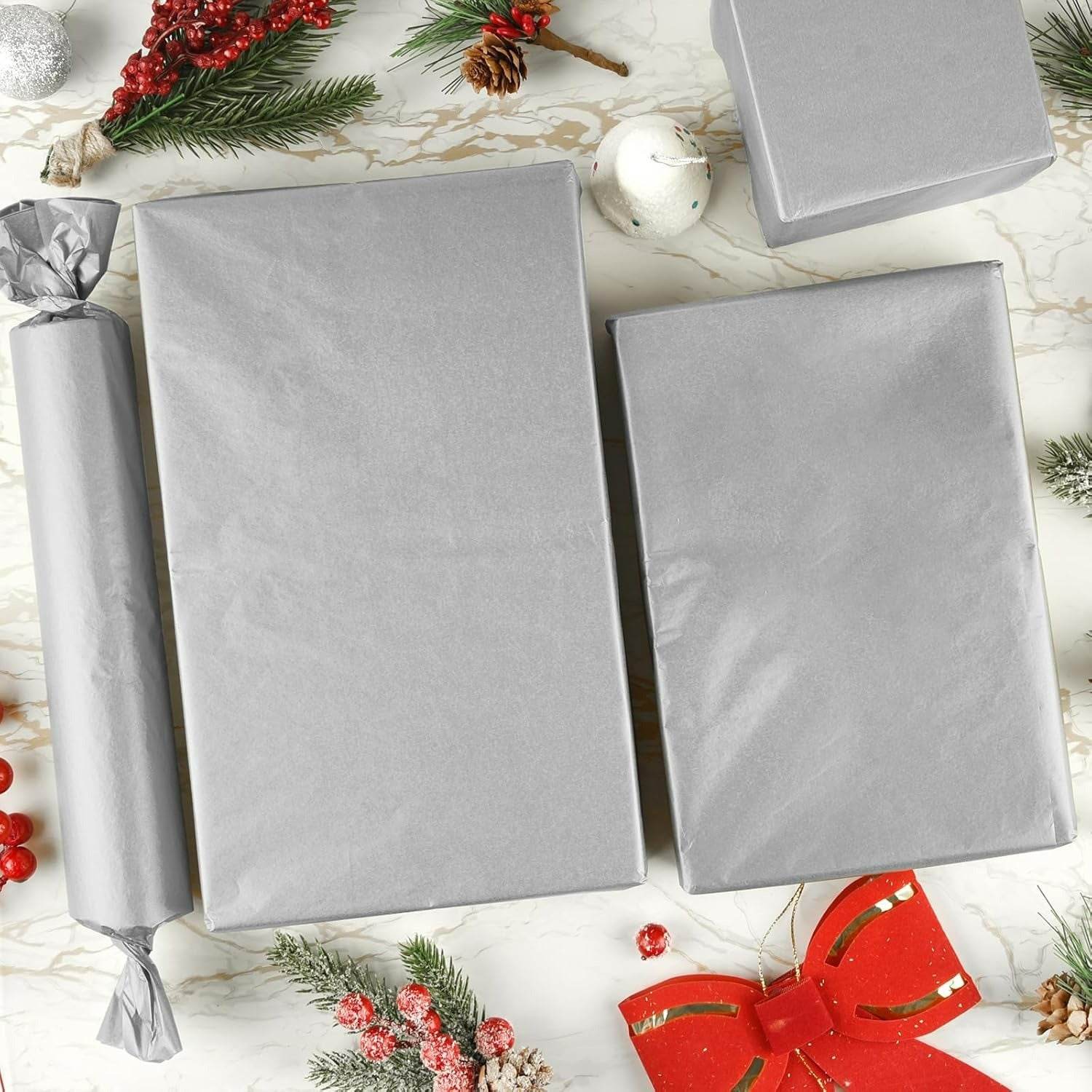 Tissue Gift Wrap (Silver)(10 pcs) - DMC Wholesale