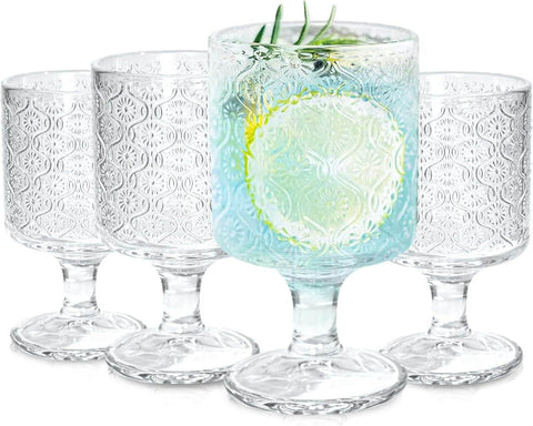 Romantic Vintage Goblet Glass Set (220ml)(6 pcs) - Alt View