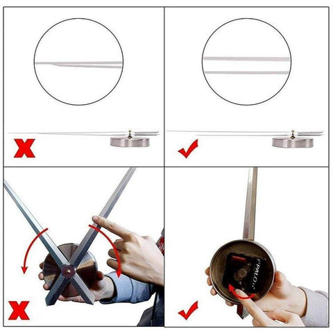 DIY Modern Photo 3D Wall Clock (Black)(60-70cm) - Alt View