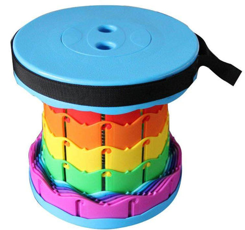 Rainbow Retractable Telescopic Portable Camping Seat - Alt View