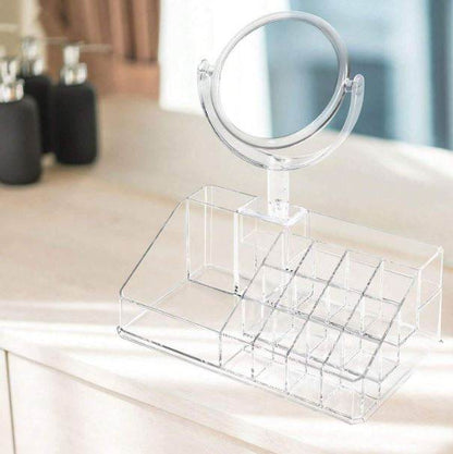 Make Up Organiser with Mirror (16 Grid) - DMC Wholesale