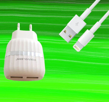 USB Travel Charger (2 Port)(1m)(iPhone) - DMC Wholesale