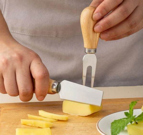 Wooden Handle Cheese Knife Set (Set A)(4 pcs) - DMC Wholesale