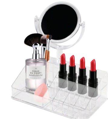 Make Up Organiser with Mirror (16 Grid) - DMC Wholesale