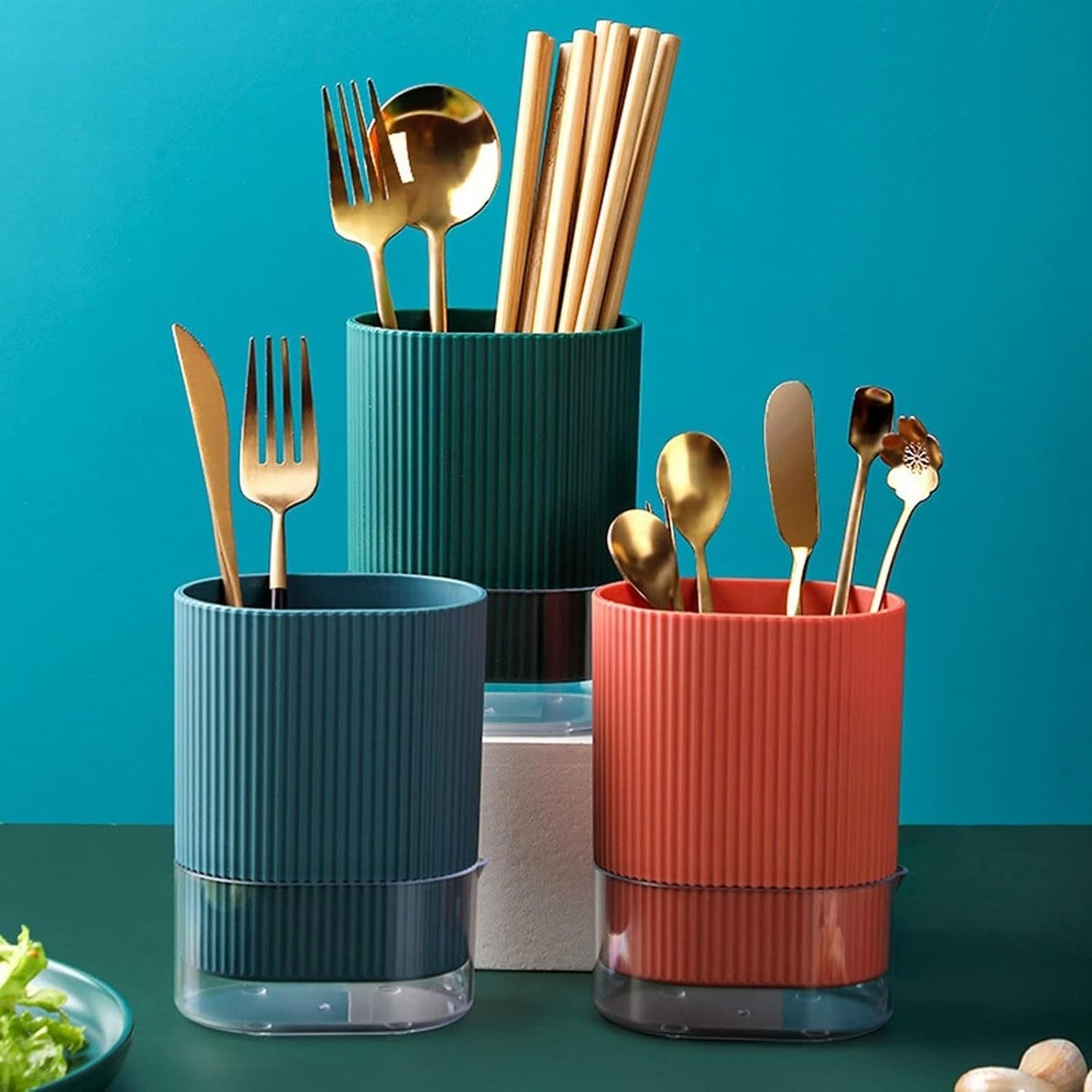 Utensil Holder (Double Layer Drain)