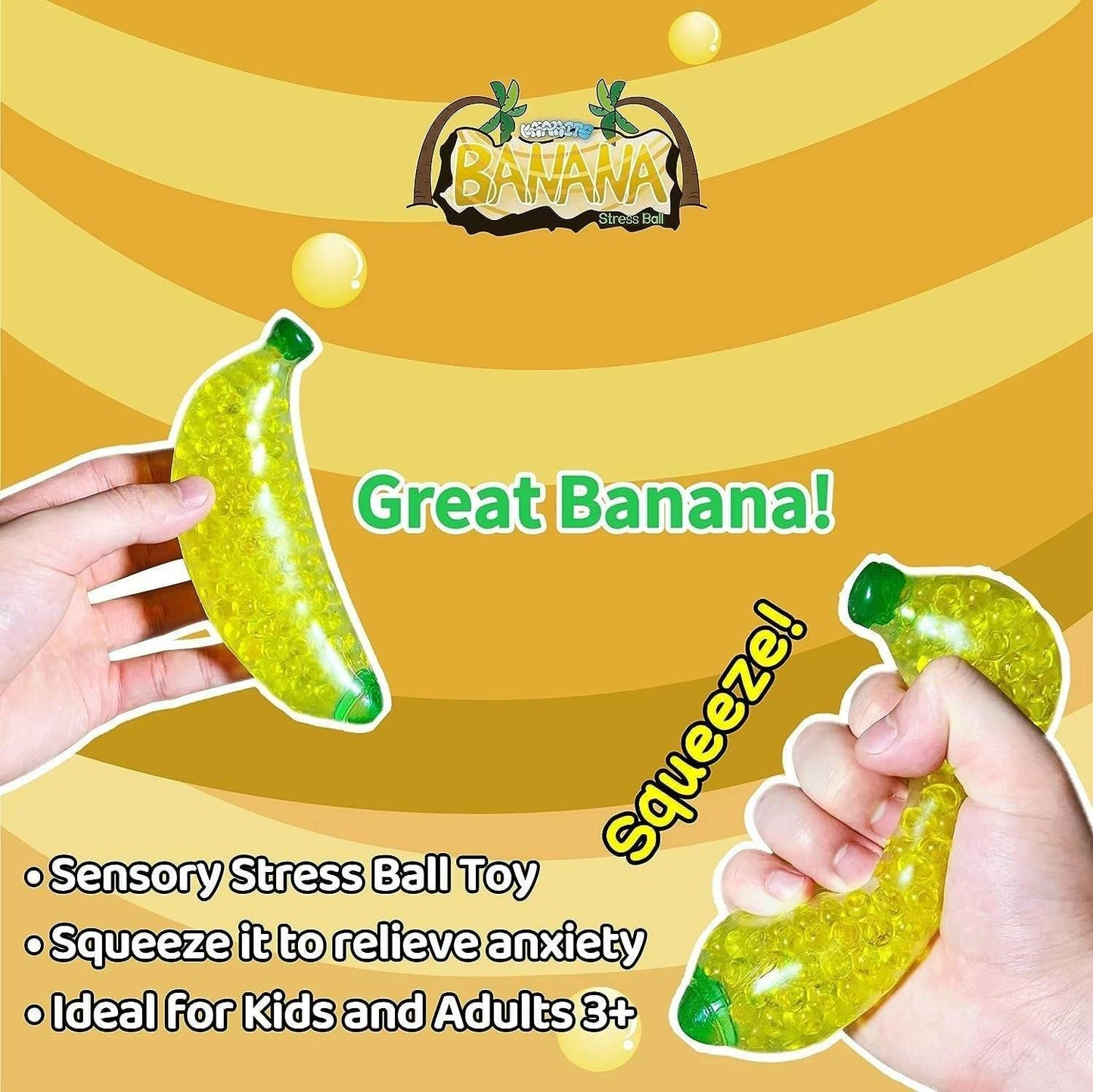 Squishy Banana Squeeze Toy (Each) - DMC Wholesale