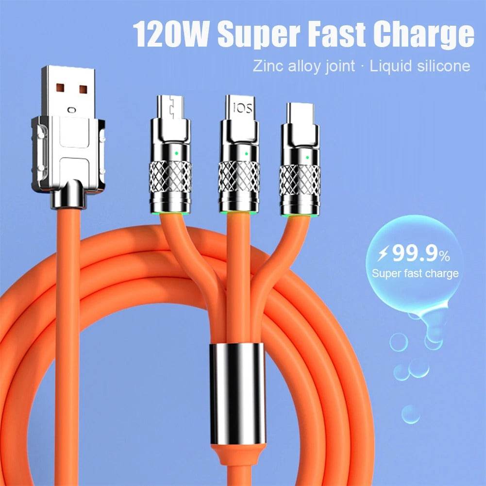 3in1 Zinc Alloy Charging Cable - DMC Wholesale