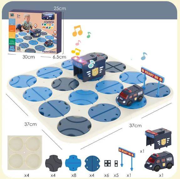 Brain Teaser Puzzles Maze Race Track (Police) - DMC Wholesale