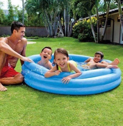 Inflatable Fun Crystal Blue Kids Swimming Pool (168cm) - DMC Wholesale