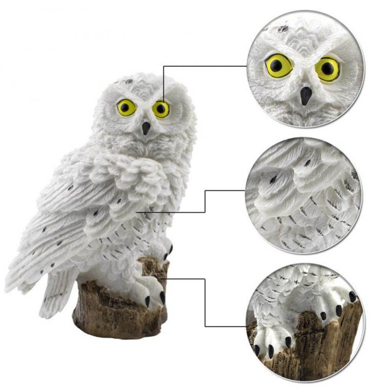 Owl Shape Light LED Solar Garden Light (White) - DMC Wholesale