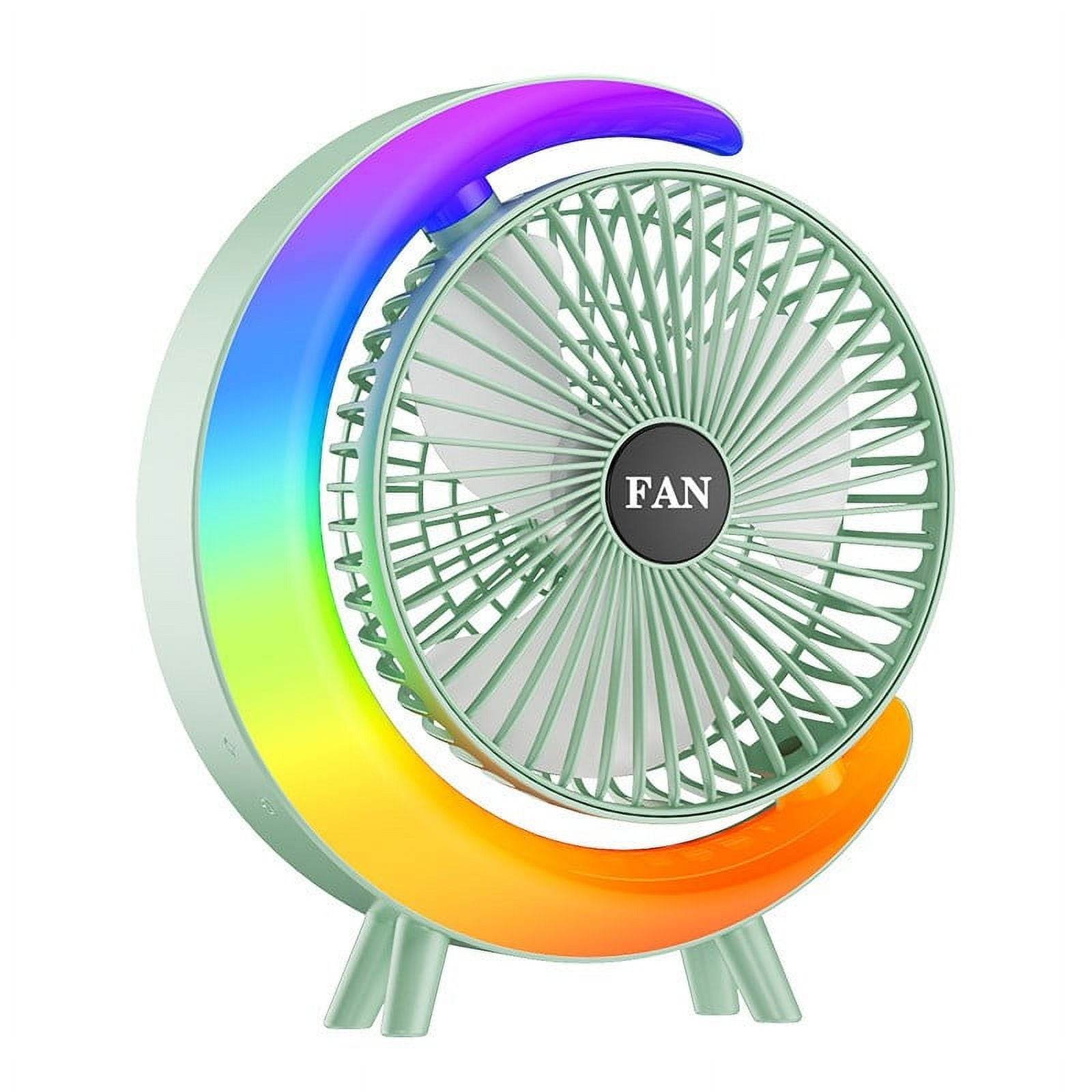 Colorful Running Lights Desktop Fan - DMC Wholesale