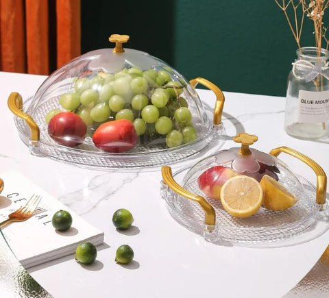 Acrylic Clear Round Serving Tray (36cm)