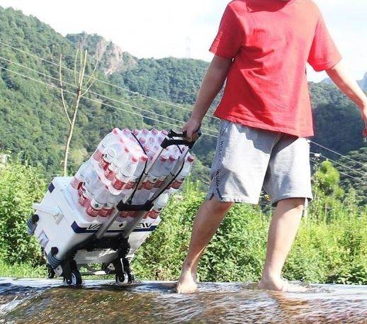 Aluminium Folding Portable Heavy Duty Push Trolley - DMC Wholesale