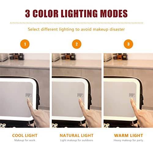 Lighted Makeup Case with Mirror
