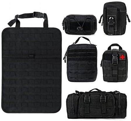 Tactical Car Seat Back Organiser with 5 Bags - DMC Wholesale