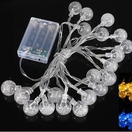 Battery Operated Tiny Balls String Lights (20L)(3M)(Yellow)