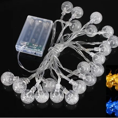Battery Operated Tiny Balls String Lights (20L)(3M)(Yellow)