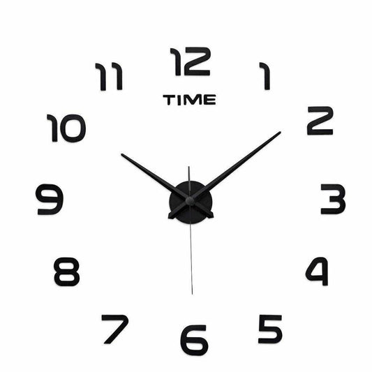 DIY Modern 3D Wall Clock (Black)(60-70cm) - DMC Wholesale