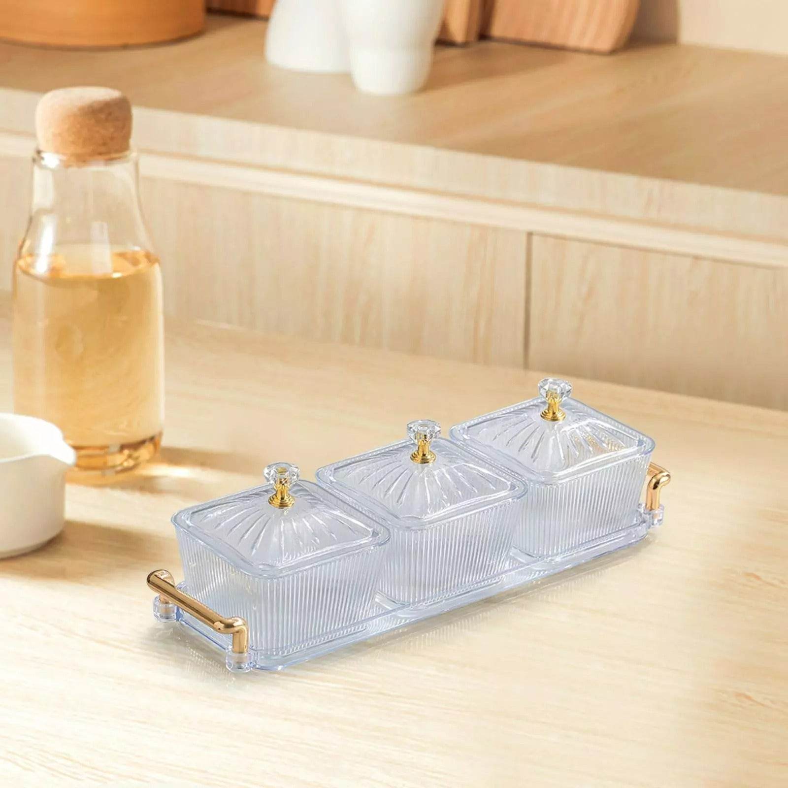 Multifunctional Snacks Dish Tray (3 Bowls) - DMC Wholesale