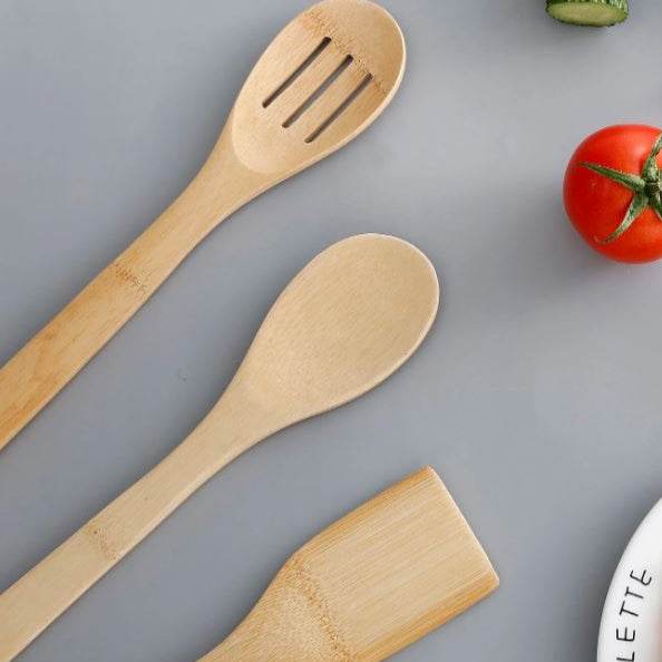 Bamboo Spatula And Spoon Set (4 pcs) - DMC Wholesale