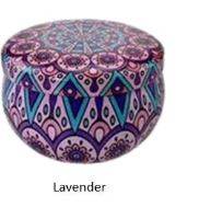 Lavender Aroma Candle In Colourful Patterned Tin (65ml) - DMC Wholesale