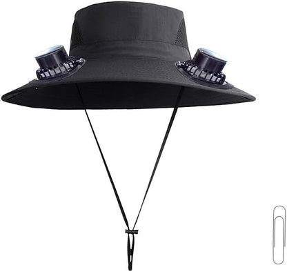 Wide Brim Solar Fan Hat