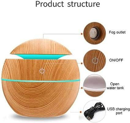 LED Ultrasonic Aroma Humidifier (130ml) - DMC Wholesale