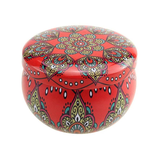 Japanese Perimmina Aroma Candle In Colourful Patterned Tin (65ml) - DMC Wholesale