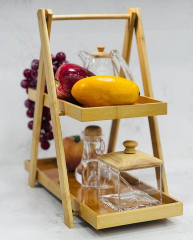 Wooden Serving Stand (2 Tier) - Alt View