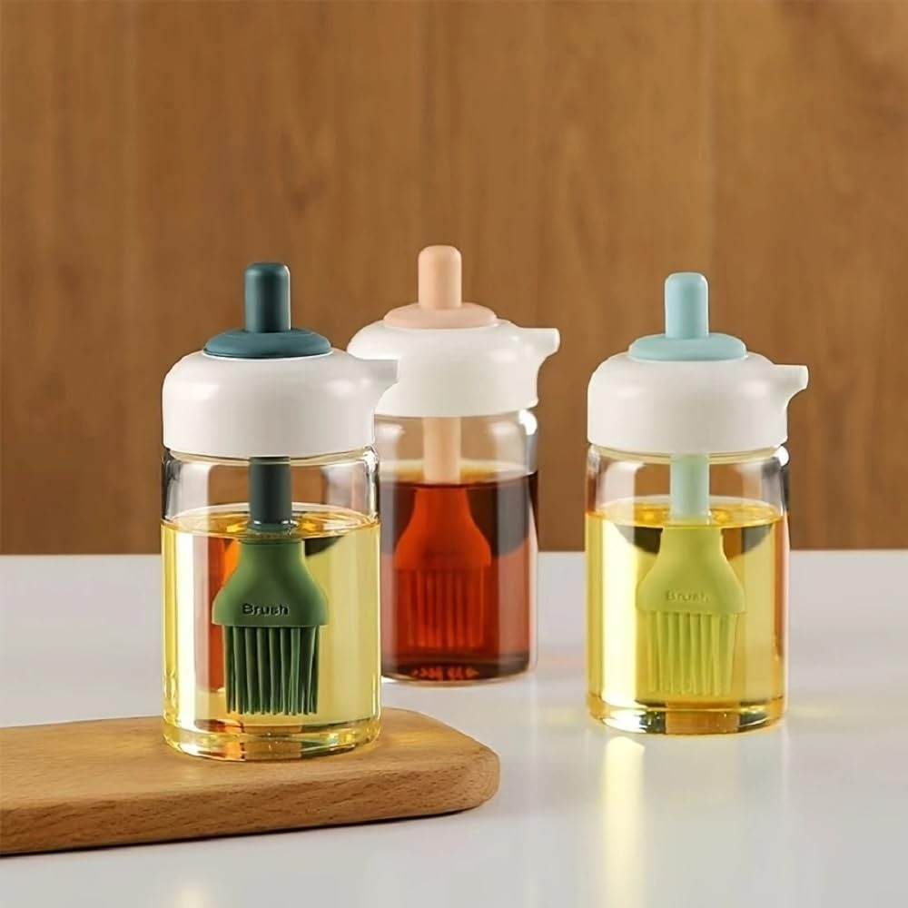 2in1 Oil Dispenser Bottle With Brush - DMC Wholesale