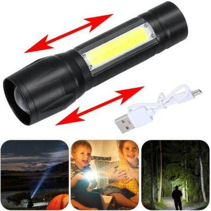 Larger USB Rechargeable Torch with Zoom Function (Casing Included) - DMC Wholesale