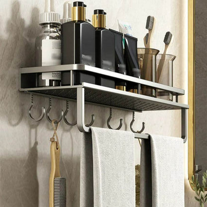Towel Rod Wall Mounted Storage Rack (60cm) - DMC Wholesale