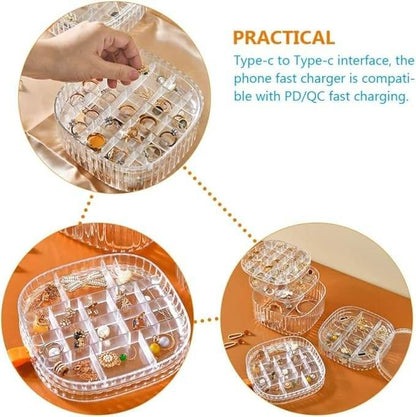 Transparent Jewellery Tray Organiser (3 Layers) - DMC Wholesale