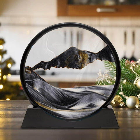 Moving Sand Art 3D Seascape Relaxing Display (Large)(25.5cm)