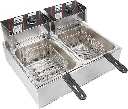 Electric Deep Fryer (5.5L + 5.5L) - DMC Wholesale