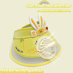 Children's Rabbit Ear Fan Sun Screen Hat