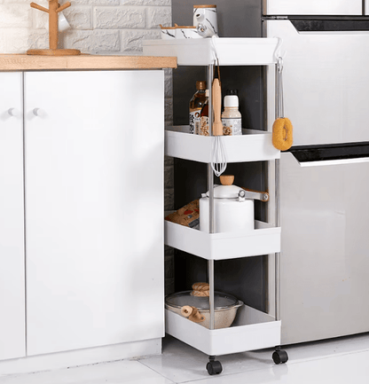 Multipurpose Space Saving Side Shelf Trolley (4 Tier) - DMC Wholesale