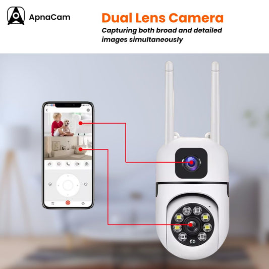 3+2 MP Dual Lens Mini Wireless PTZ
