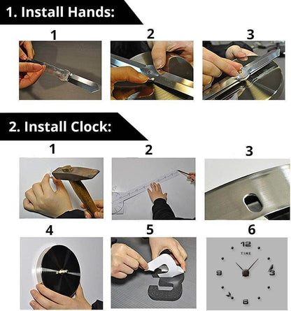 DIY Modern Bird 3D Wall Clock (Black)(60-70cm) - DMC Wholesale