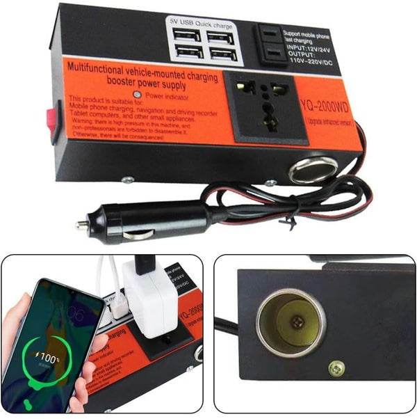 Multifunction Car Power Inverter (DC12V/24V To DC110V/220V) - DMC Wholesale